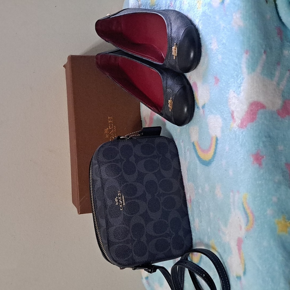 Christmas sale 🎄Coach crossbody and matching Coach Chelsea slippers Sz. 7.5